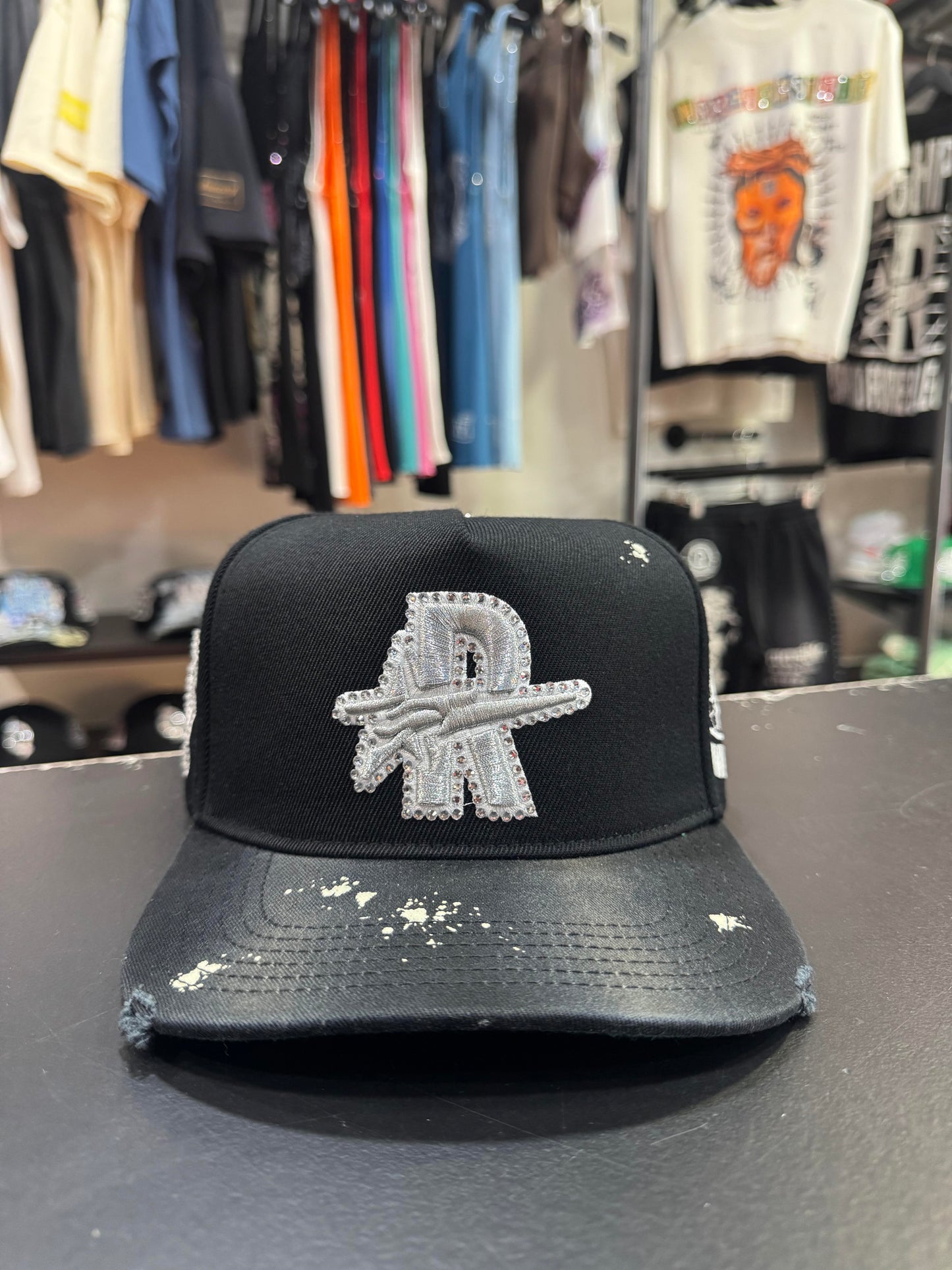 Roughplay Hat Black Silver logo