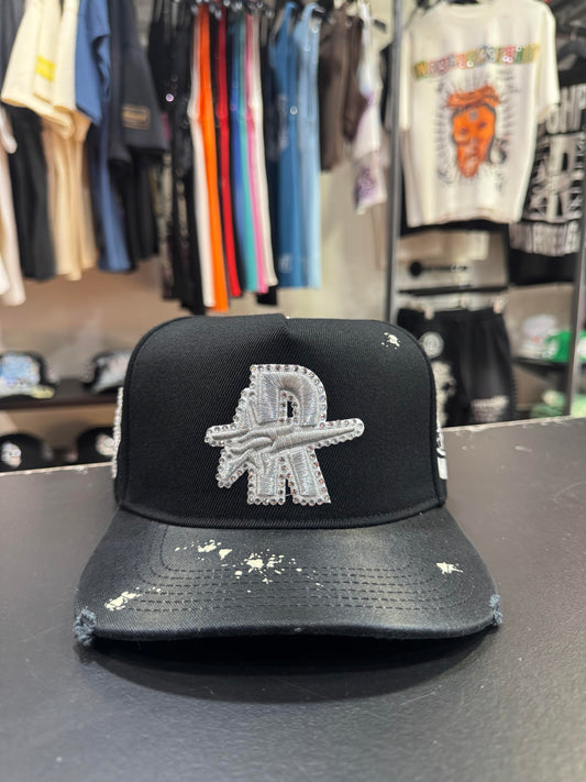 Roughplay Hat Black Silver logo