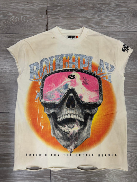 Roughplay Cut Off Skull Wave T-Shirt