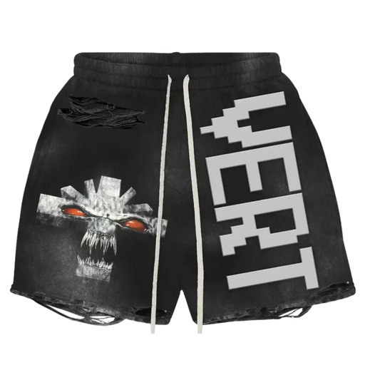 Vertebrae Monster Black Shorts